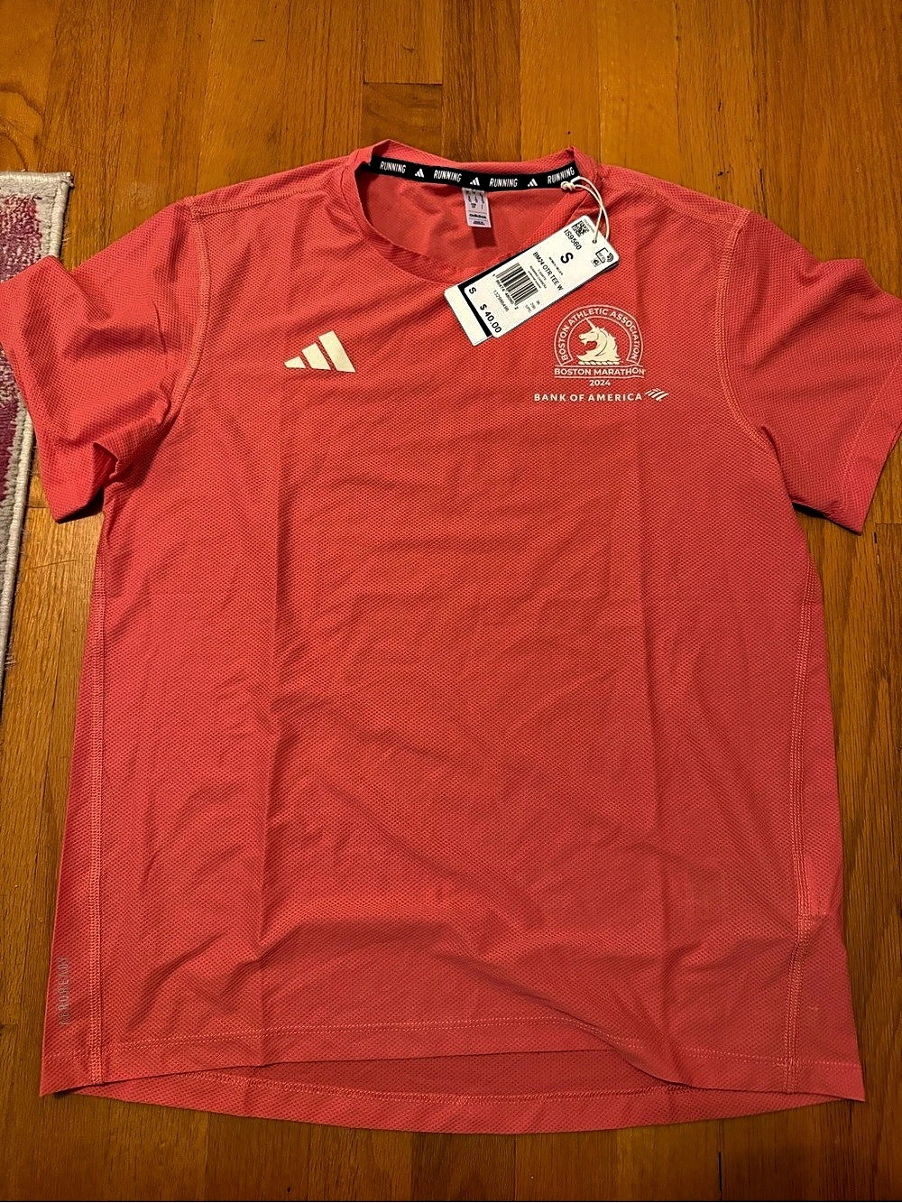 adidas Boston Marathon 2024 Running Tee Running Tee Red Size Small NWT